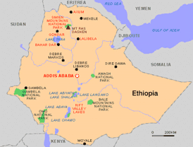 Map of Ethiopia