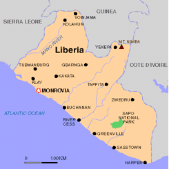 Map of Liberia